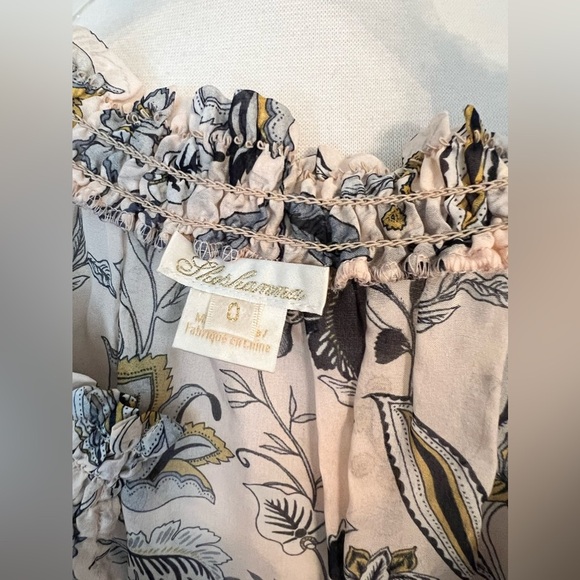 EUC Shoshanna Pale Pink Floral A-Line Silk Dress Size 0 - Picture 11 of 11